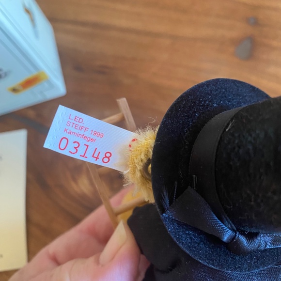 Steiff Lucky Chimney Sweep Mohair Jointed Teddy Bear #03148 Made in Germany NOS - Picture 3 of 11